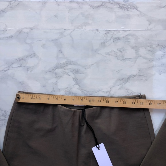 R Label The Reset Side Zip Skinny Pants Olive Green Work Office Pant NEW Large - Picture 10 of 15